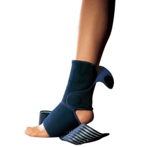 Pavis cavigliera elastica a 8 con bendaggio integrato, blu