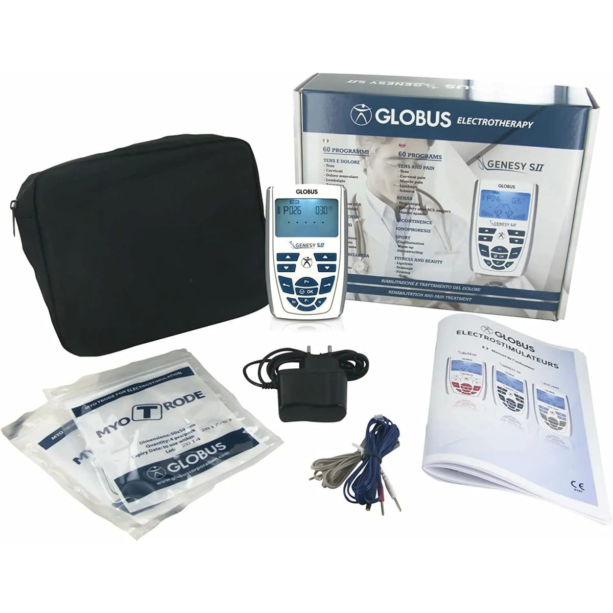 Globus Genesy S2 Elektrostimulator, 2 Kanäle, TENS, Iontophorese