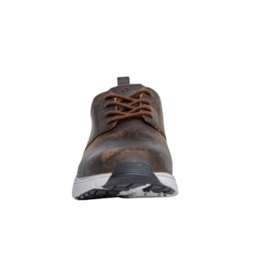 Dr Comfort Roger zapato casual de piel marrón con puntera protectora