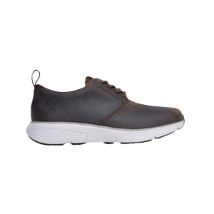 Dr Comfort Roger zapato casual de piel marrón con puntera protectora