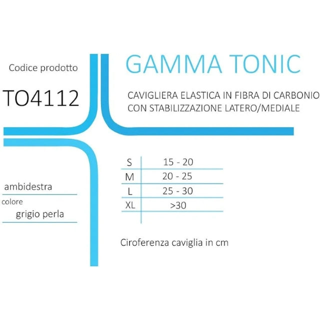 Tobillera Tenortho Gamma Tonic con varillas y vendaje en ocho
