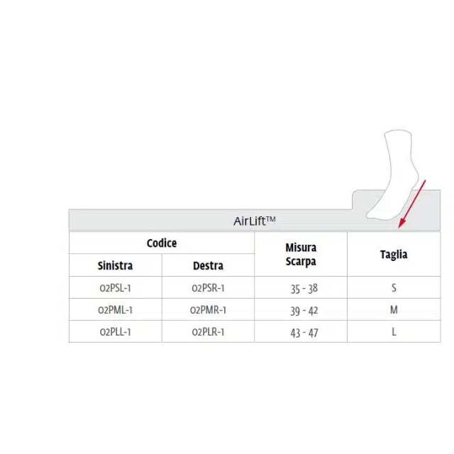 Ortesis Aircast AirLift para tibial posterior y pie plano del adulto
