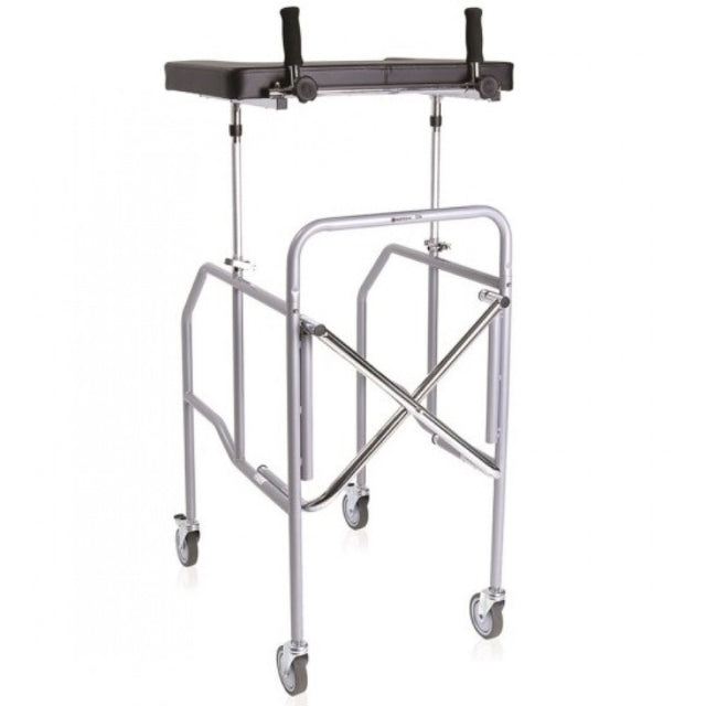 Mopedia folding walker with padded forearm support platform