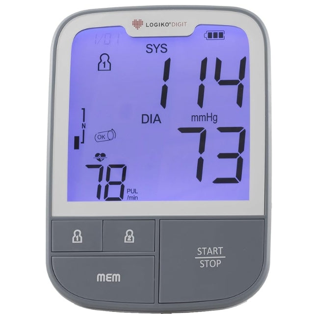 Moretti Talking Upper-Arm Blood Pressure Monitor, 4.8-Inch LCD, USB