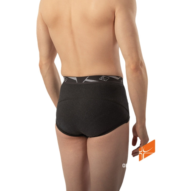 Slip de contention herniaire Roten Hernix 42 en coton, gris anthracite