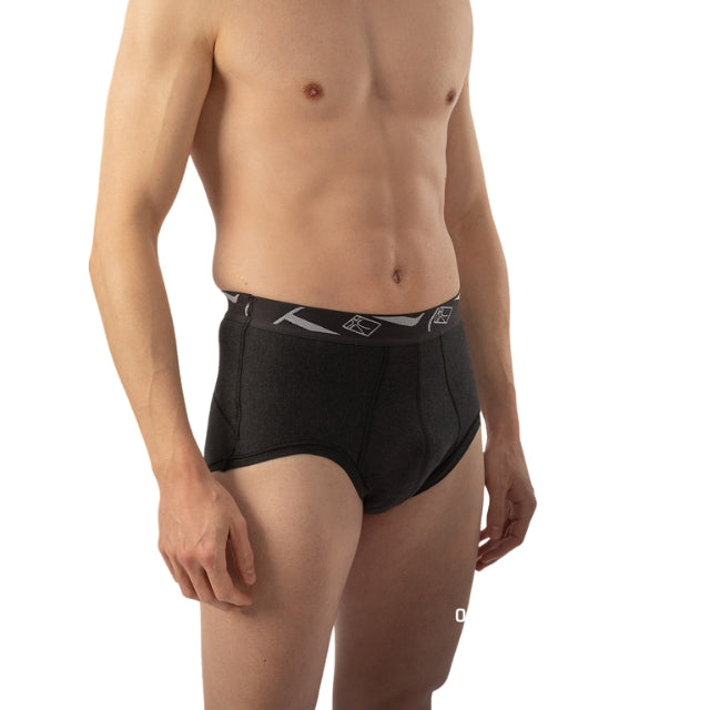 Slip de contention herniaire Roten Hernix 42 en coton, gris anthracite
