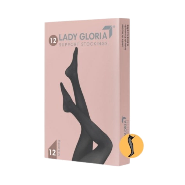 GloriaMed Lady Gloria 12 Light Compression Hold-Ups in Fawn
