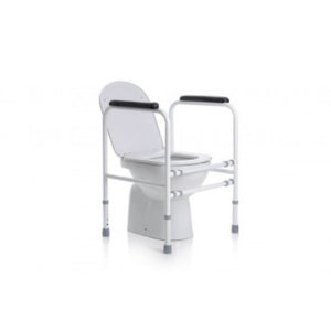 Cadre de toilettes Moretti Onda en acier réglable, accoudoirs