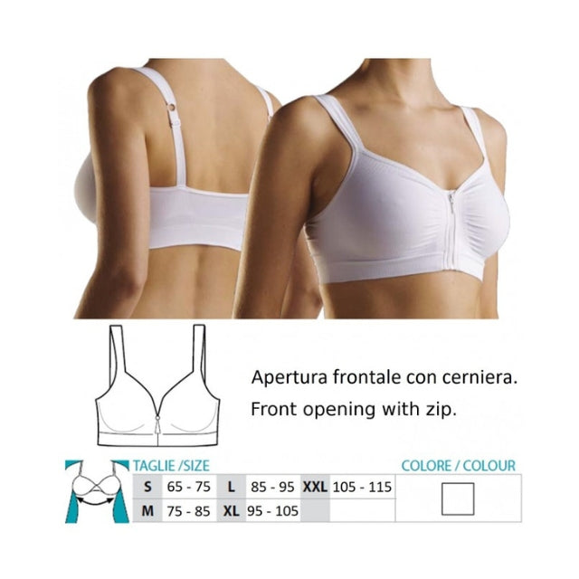 Orione 9650 Seamless Post-Surgery Bra with Front Zip