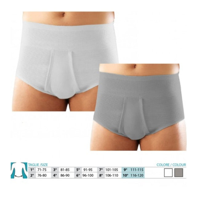 Slip de maintien ouvert Orione 309 gris pour homme, soutien abdominal