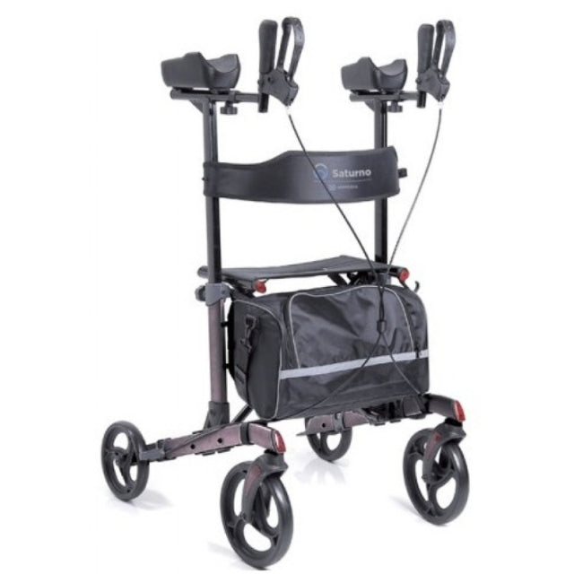 Mopedia Saturno rollator antibrachiale pieghevole con seduta e borsa