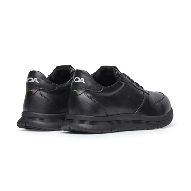 YDA Trail Black Leather Lace-Up Sneaker by Optima Molliter