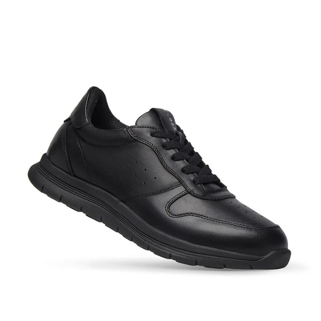 YDA Trail Black Leather Lace-Up Sneaker by Optima Molliter