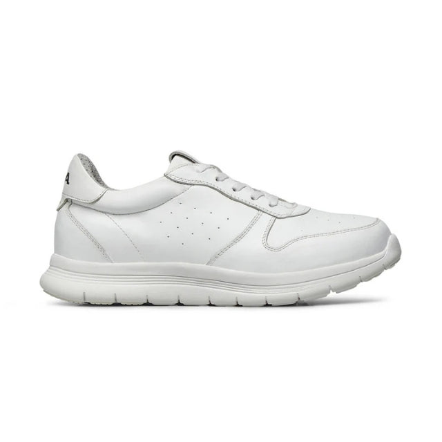 Sneaker YDA Trail blanche en cuir, Optima Molliter avec Biogelly