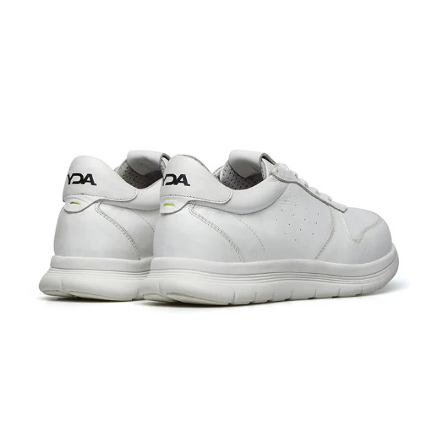 Sneaker YDA Trail blanche en cuir, Optima Molliter avec Biogelly