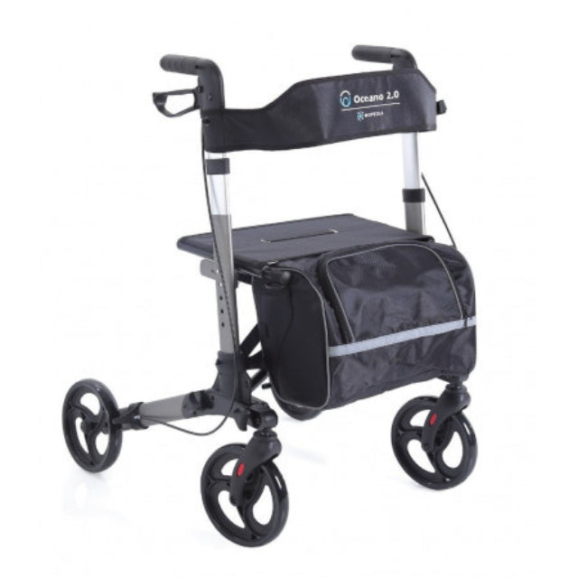 Mopedia Oceano 2.0 Folding Aluminium Rollator with Seat and Bag