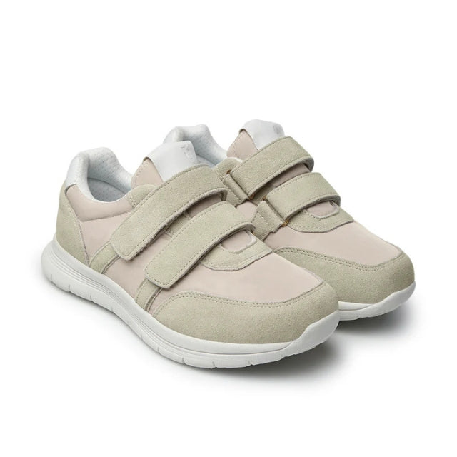 Optima Molliter Yuma Damen-Sneaker Beige mit Klettverschluss