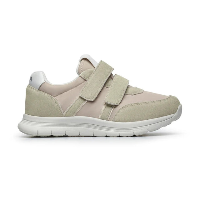 Optima Molliter Yuma Damen-Sneaker Beige mit Klettverschluss