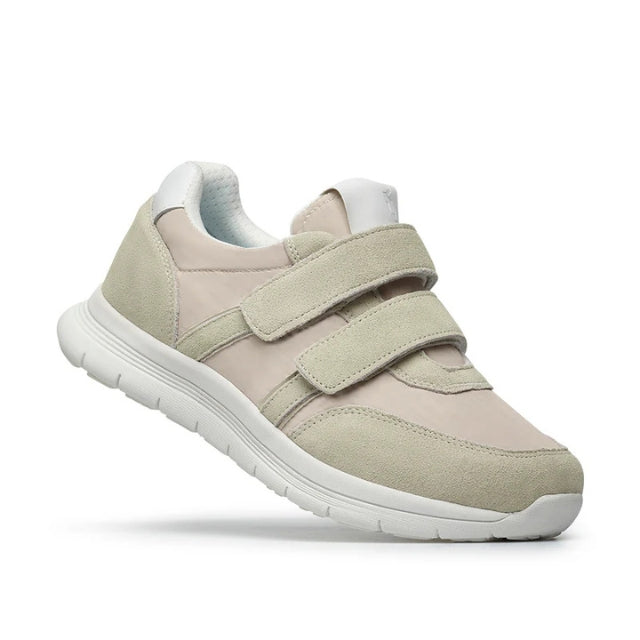 Optima Molliter Yuma Damen-Sneaker Beige mit Klettverschluss
