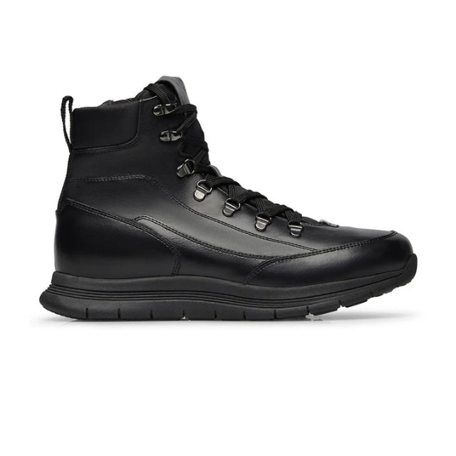 Bottine orthopédique Optima Molliter Dylan noire, cuir et zip