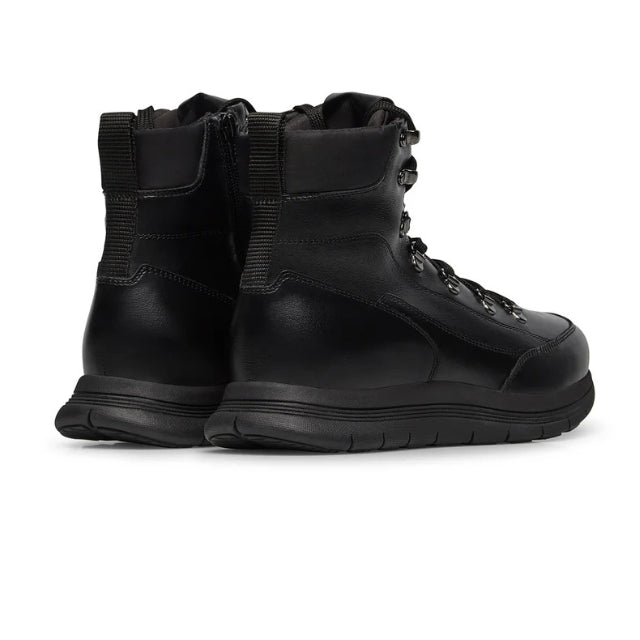 Bottine orthopédique Optima Molliter Dylan noire, cuir et zip