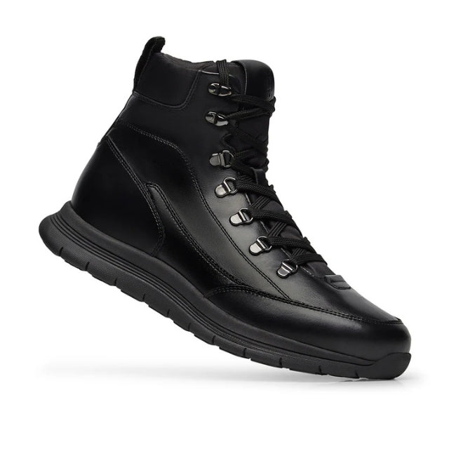 Bottine orthopédique Optima Molliter Dylan noire, cuir et zip