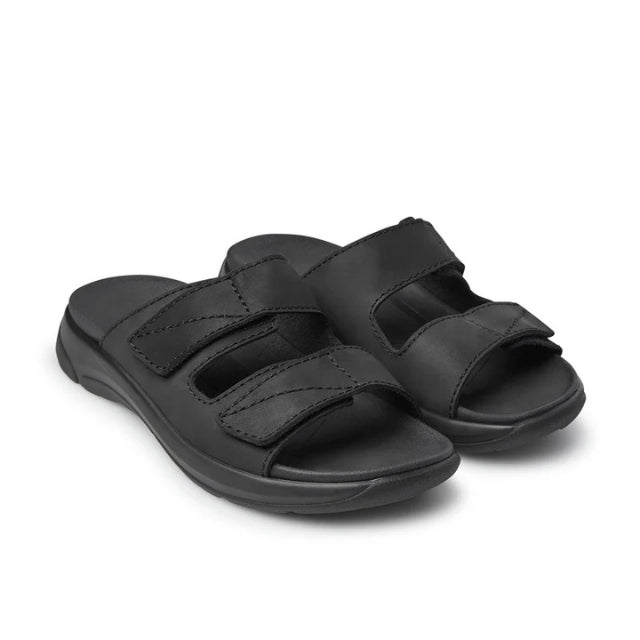 Zapatilla ortopédica Optima Molliter Link de piel negra, Dedalo