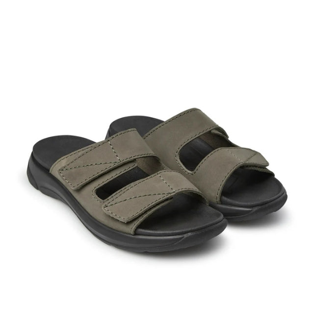 Zapatilla ortopédica Optima Molliter Link de piel caqui, Dedalo