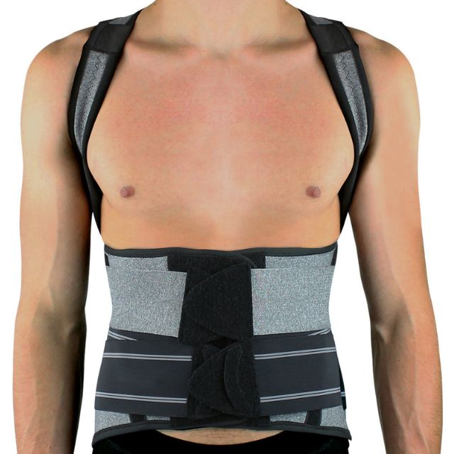 Pavis 554 corsetto dorso-lombo-sacrale modulare nero, 6 aste, h 60 cm