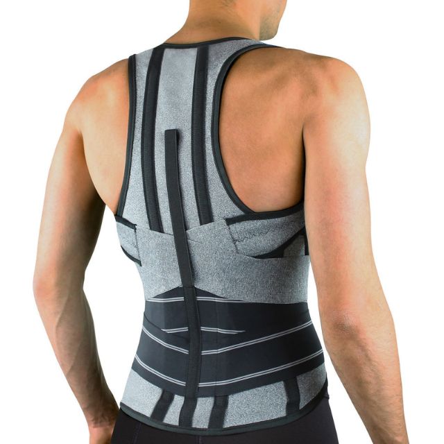 Pavis 554 corsetto dorso-lombo-sacrale modulare nero, 6 aste, h 60 cm