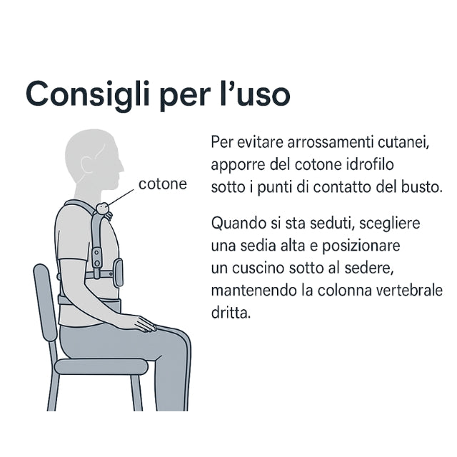 Kefrell busto C35 iperestensore a tre punti con telaio in alluminio
