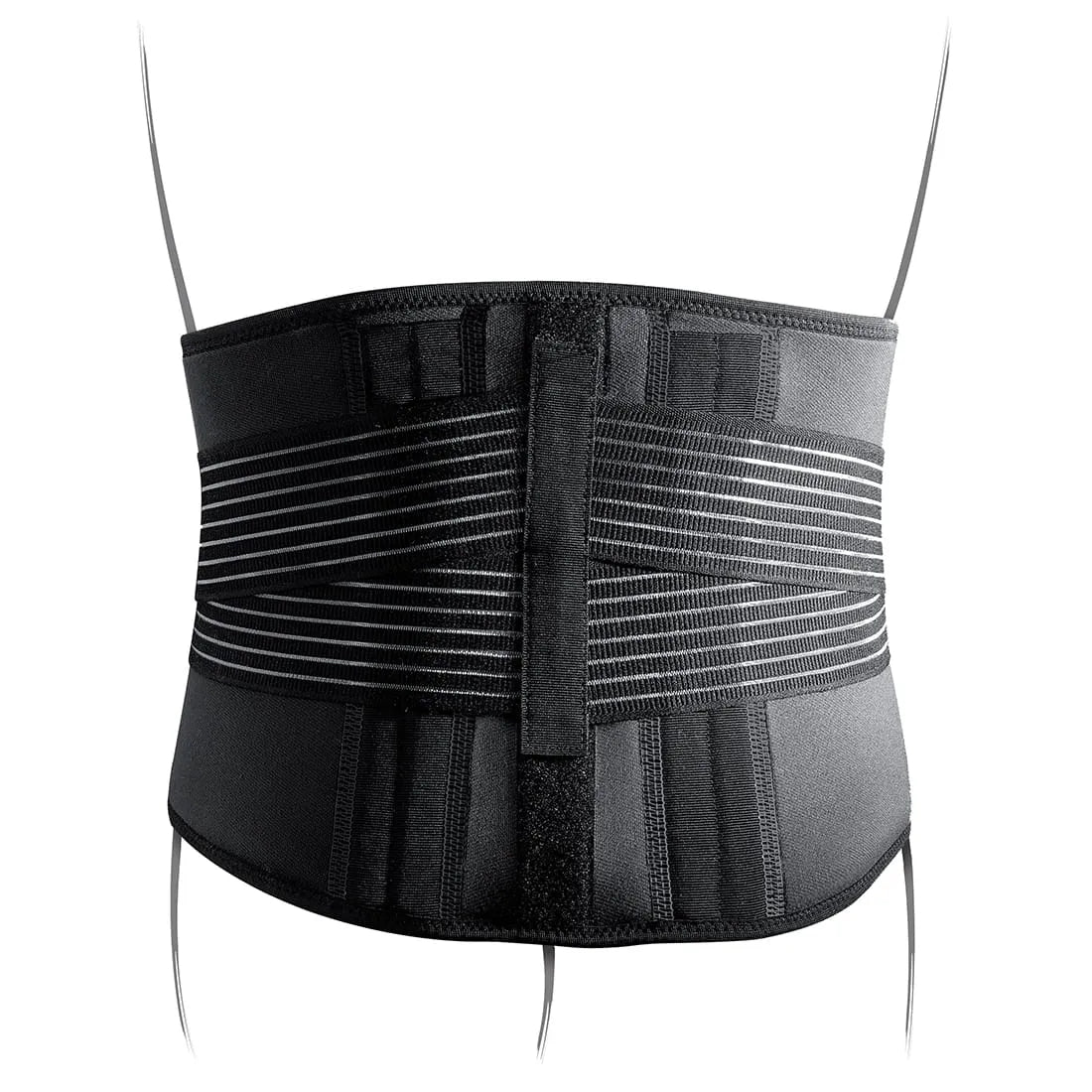 Faja lumbar Tenortho New Berna con varillas en tejido spacer negro