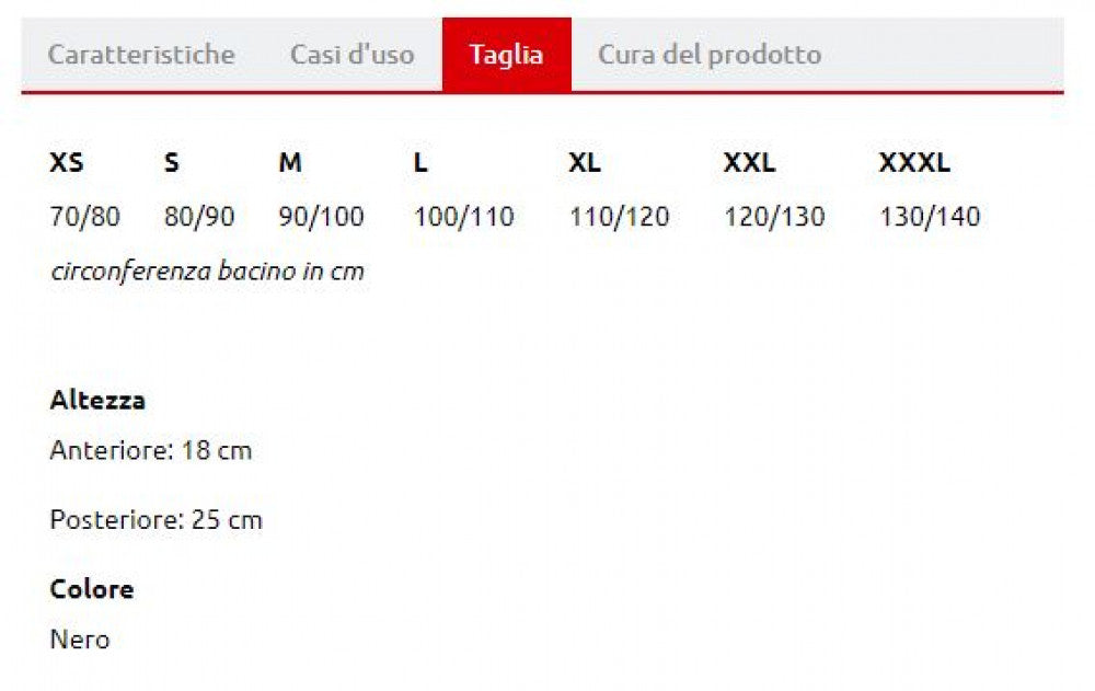 Faja lumbar Tenortho New Berna con varillas en tejido spacer negro