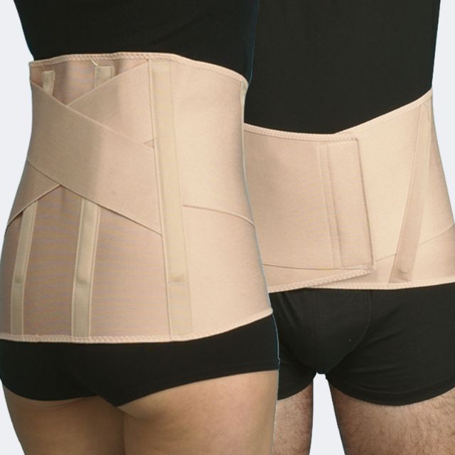 Faja lumbosacra elástica Tielle Camp 523 para hombre con varillas