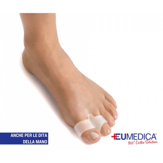 Eumedica separatore doppio anello in gel per alluce valgo, piede/mano