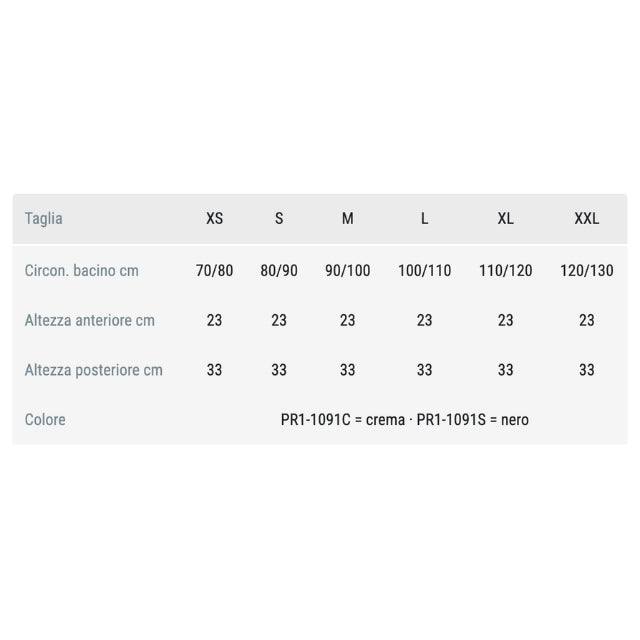 Roten Litecross 91 busto lombare termoformabile con tiranti