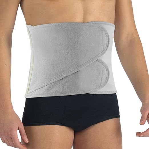 Ceinture abdominale post-opératoire Pavis 674, grise, hauteur 27 cm