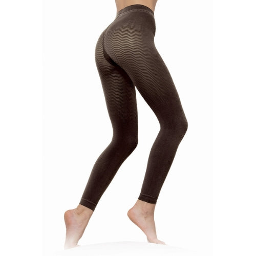 Solidea Silver Wave Long Mikromassage-Leggings in Schwarz