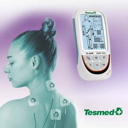 Tesmed TE-880R Plus Reizstromgerät EMS TENS Massage, 73 Programme