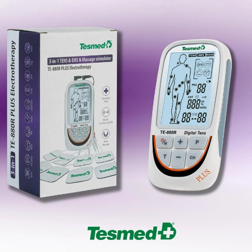 Tesmed TE-880R Plus Reizstromgerät EMS TENS Massage, 73 Programme