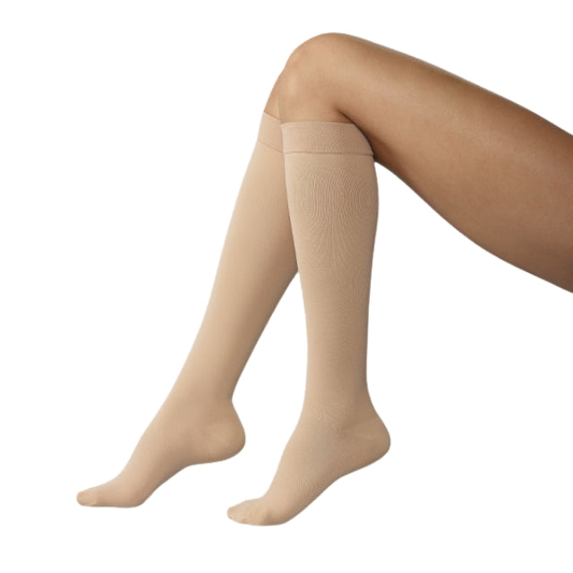 Varisan Top Class 1 Open-Toe Compression Knee-Highs, Beige