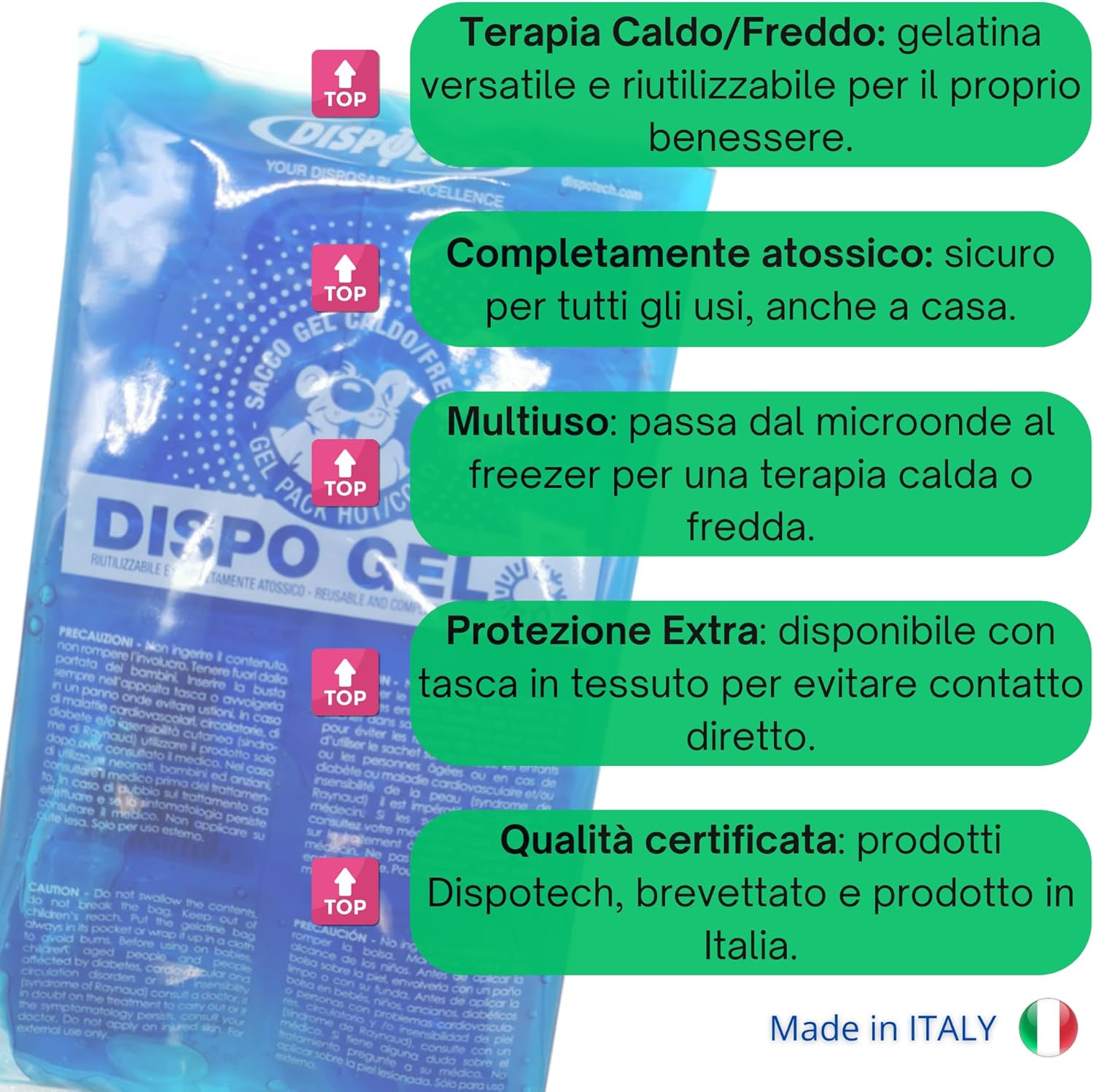 Bolsa de gel frío y calor reutilizable Moretti Medygel ST407