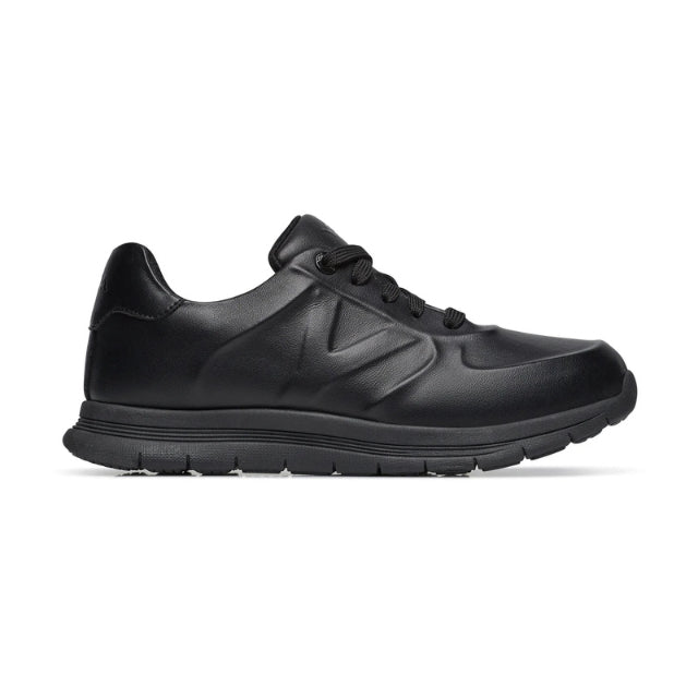 YDA Fasty Optima Molliter Black Leather Sneakers, Spring System Pro