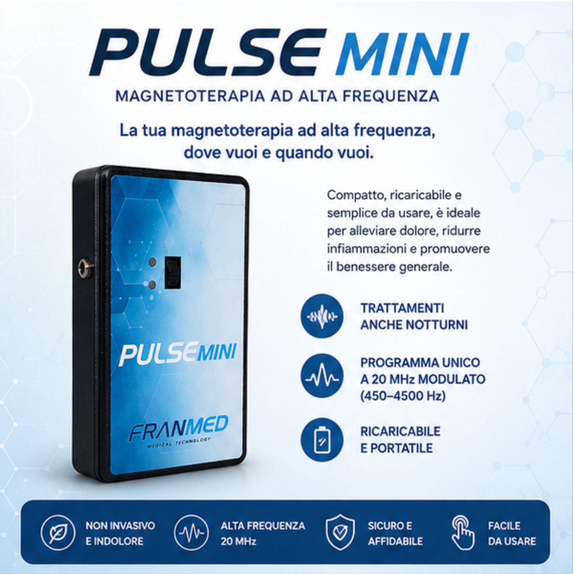 FranMed Pulse Mini magnétothérapie haute fréquence portable
