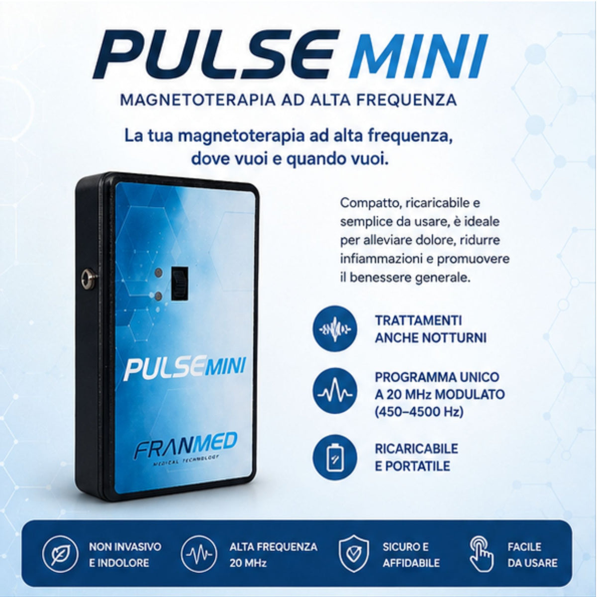 FranMed Pulse Mini magnétothérapie haute fréquence portable