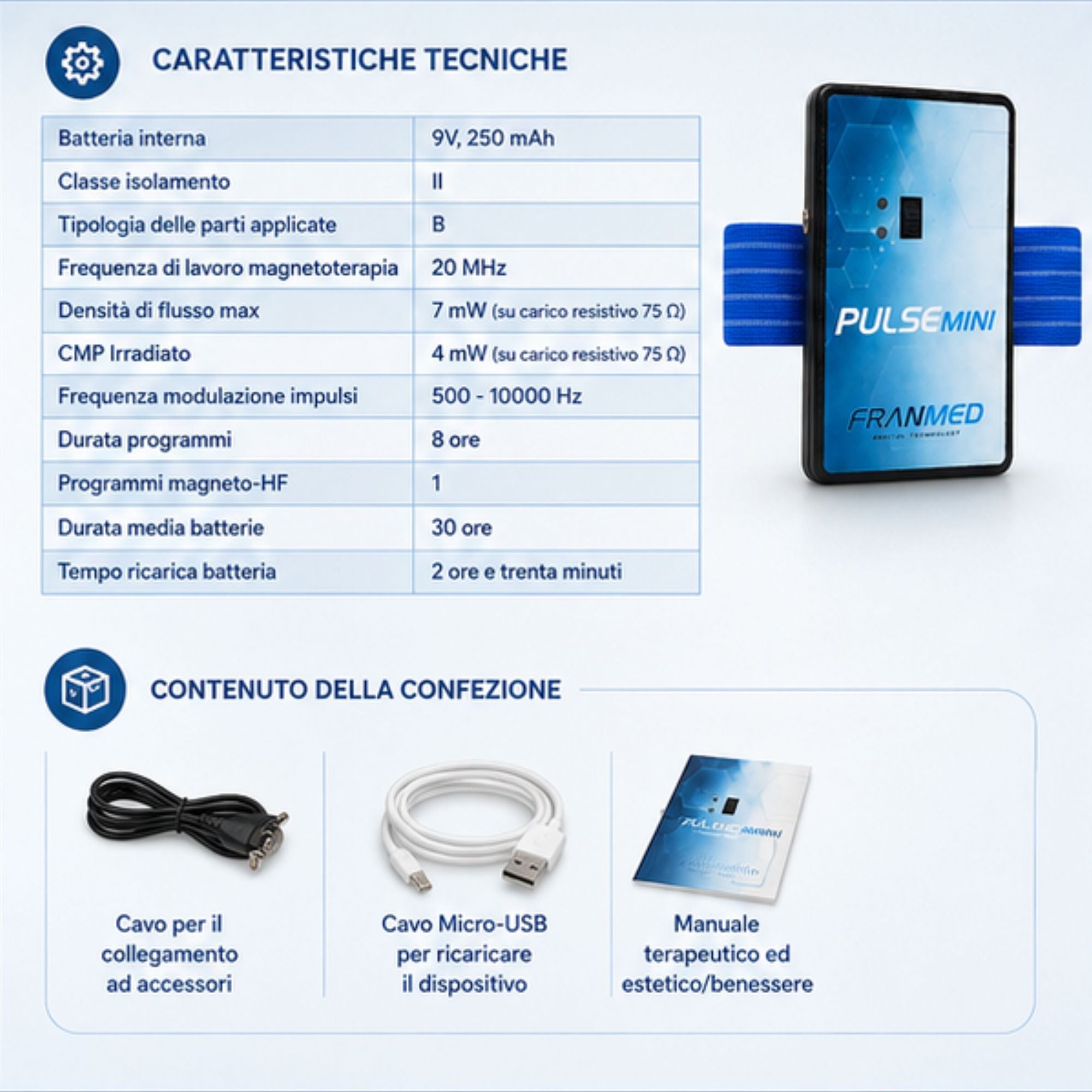 FranMed Pulse Mini magnétothérapie haute fréquence portable