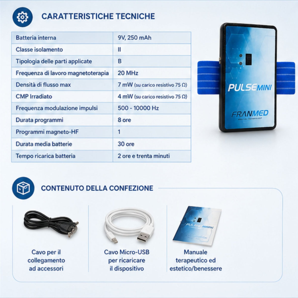 FranMed Pulse Mini magnétothérapie haute fréquence portable