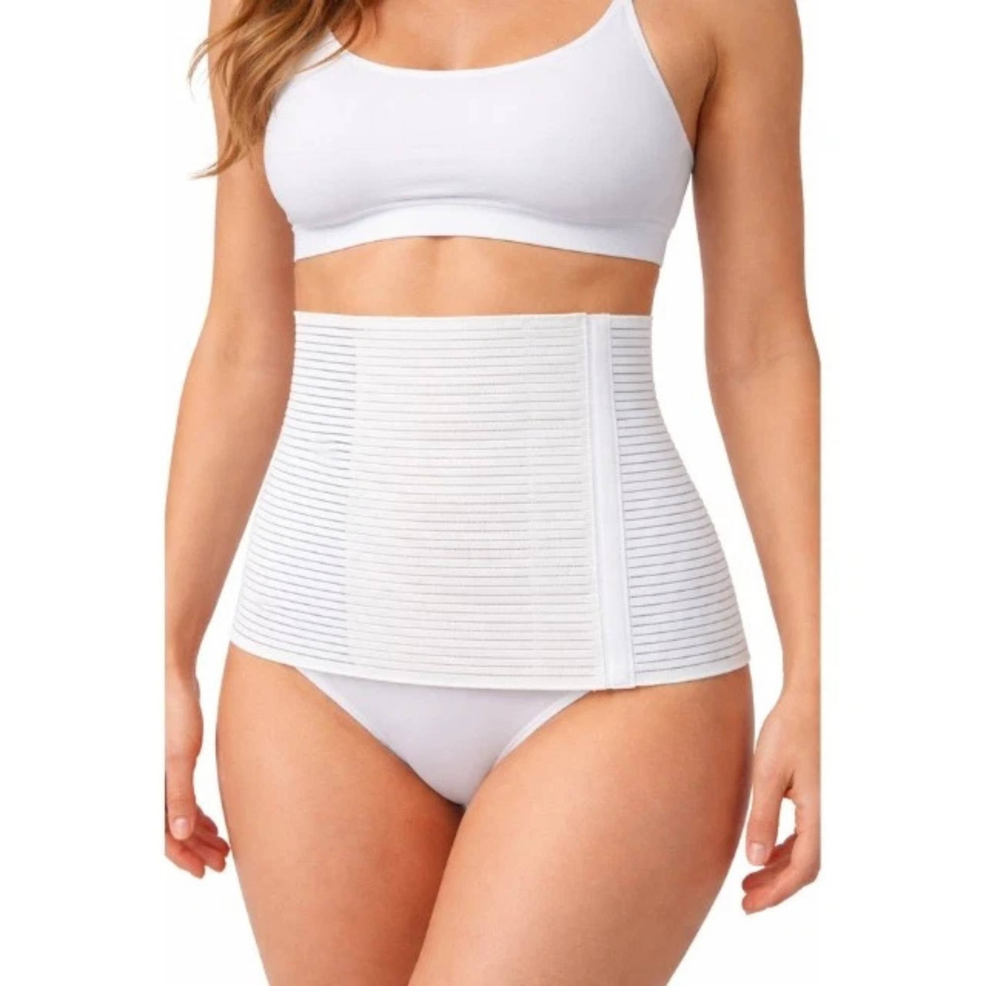 Faja abdominal postoperatoria Kefrell de punto acanalado, altura 27 cm