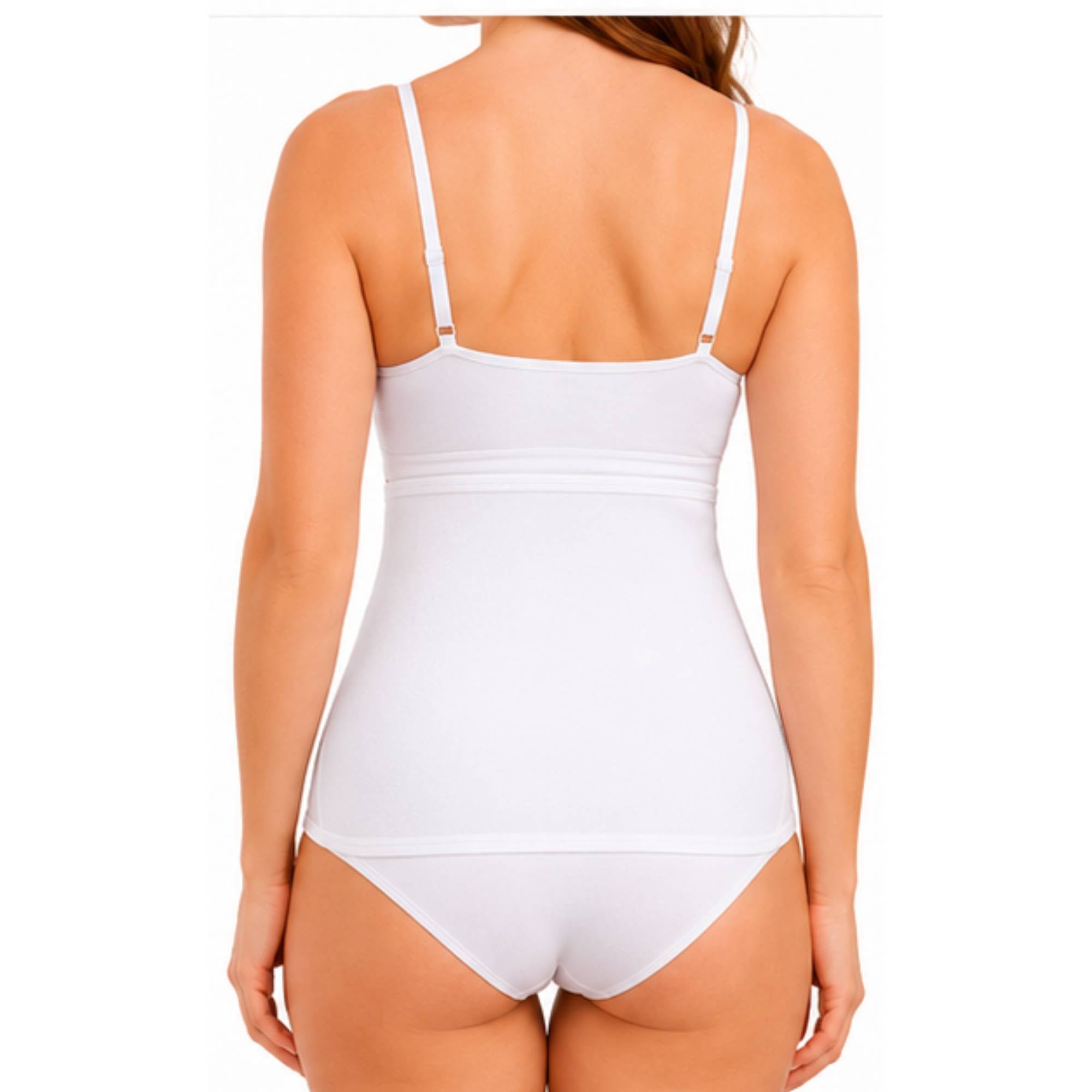 Kefrell White Polyextensible Abdominal Binder, Double Adjustment