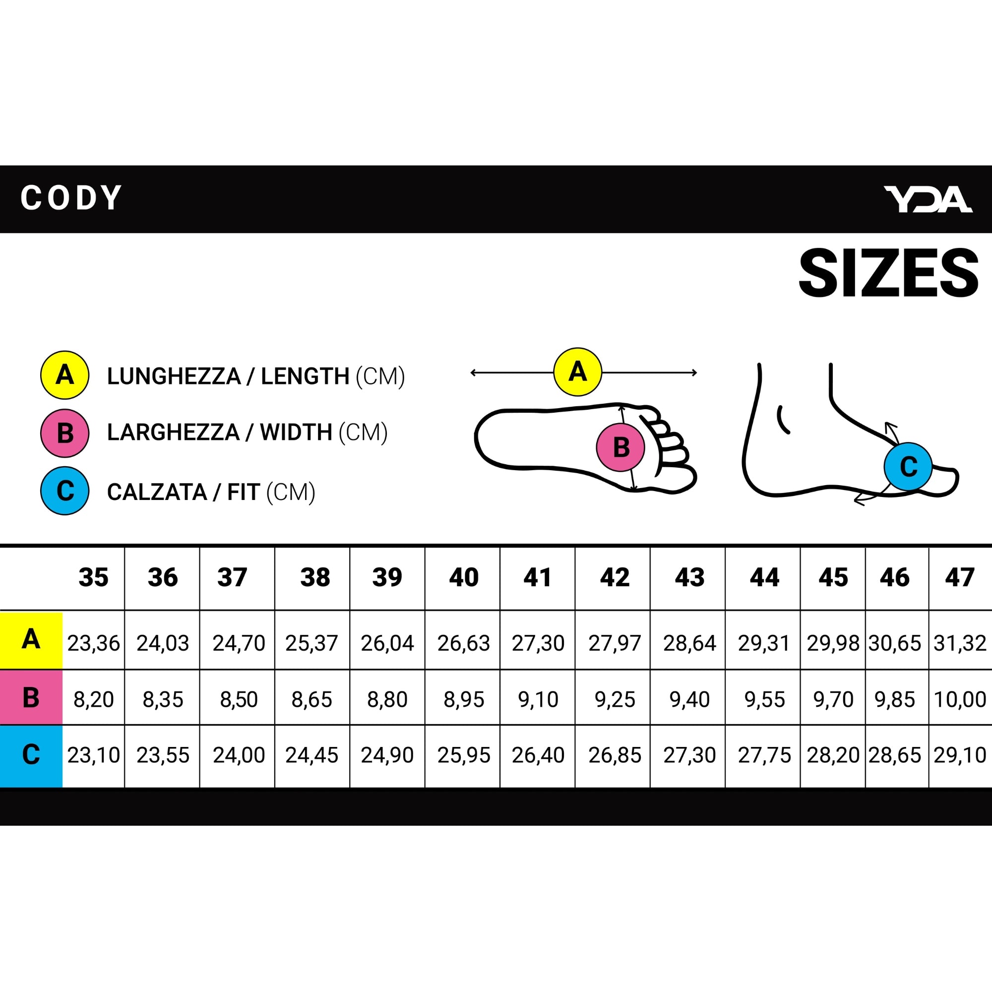 YDA Cody Sneaker Weiß, leicht, mit thermoverschweißten Einsätzen